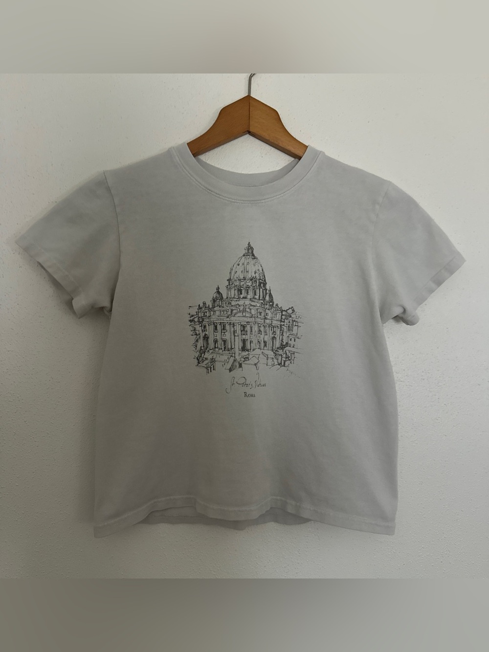 John Galt Rome Graphic Tee Light Grey OS Brandy Melville